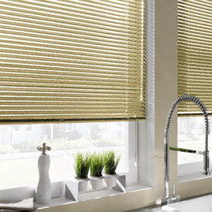 Жалюзи ЭСКАР аллюминевые 80х160 см золото