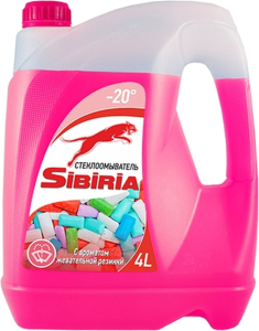Стеклоомывающая жидкость зимняя Sibiria минус 20 4 л