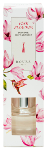 Диффузор ароматический Roura розовые цветы 5х5х18 см