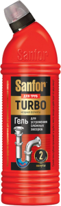 Средство для избавления от засоров Sanfor TURBO 0,75 л