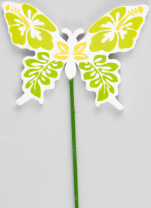 Топпер для декора бабочка зеленый 8х20 см