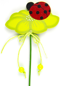 Топпер для декора цветок зеленый 8х20 см FH21043G