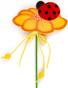 Топпер для декора цветок оранжевый 8х20 см FH21043O