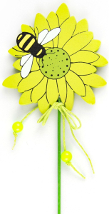 Топпер для декора цветок зеленый 8х20 см FH21045G