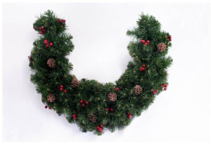 Гирлянда с шишками и ягодами ПВХ 120 см