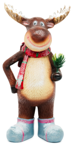 Фигура декоратив. Лось в шарфике 30 см