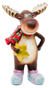 Фигура декоратив. Лось со звездой 17 см