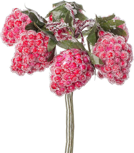 Декоративные ягоды Малина красная 10x10x10 cм 6 шт