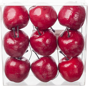 Набор яблок красных 5 cм 9 шт