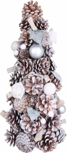 Фигура новогодняя елка из шишек 36 см