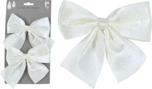Бант белый 13 см 2 шт