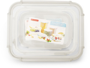 Набор контейнеров АРХИМЕД герметичных на защёлках 3 шт