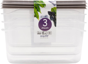 Набор контейнеров для заморозки Frost 3/0,5 л (дымчато-серый)