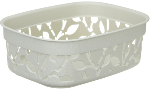 Коробка для вещей IDEA Флора Белый М 2360 19х14х6,5 см