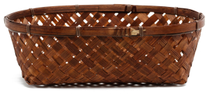 Корзина бамбук без ручки коричневая 30x20x9,5 см