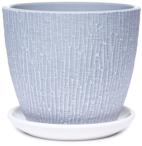 Горшок бетонный маракуйя серый D21H18