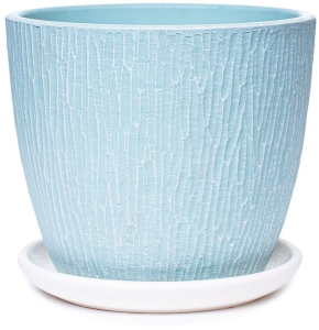 Горшок бетонный маракуйя бирюзовый D15н13