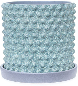 Горшок бетонный драже зеленый D15 c2