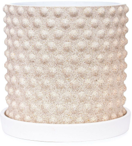 Горшок бетонный драже желтый D15 c2