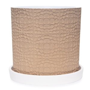 Горшок бетонный иллюзия теракотовый D14 H15