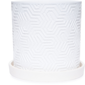 Горшок бетонный тринити белый D14 H15