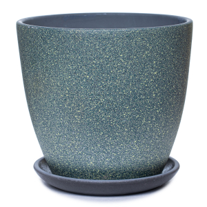 Горшок бетонный гранит изумруд D15 H13