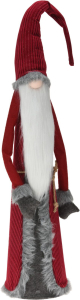 Статуэтка гном с бородой красно-серый 100 см