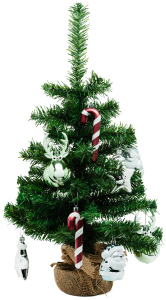 Искусственная ель мини наряженная зеленый/мультиколор 60 см