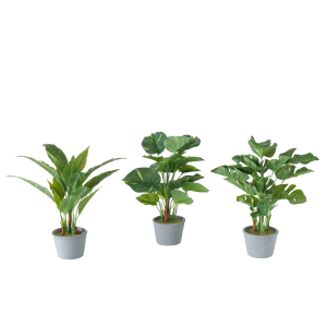 Монстера искусственное в горшке в ассортименте 35 см