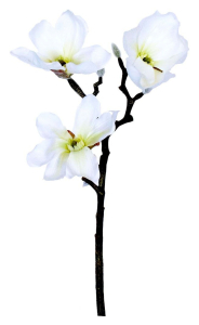 Искусственный цветок магнолия 55 см белый