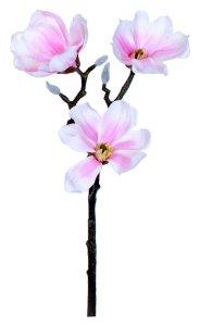 Искусственный цветок магнолия 55 см розовая