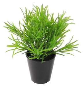 Искусственный цветок лук 17 см зеленый в горшке