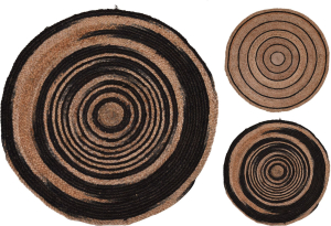 Коврик декор джут черн-кор 90 см