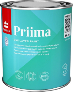 Краска интерьерная Tikkurila Priima глубокоматовая гладкая база AK 0,9 л