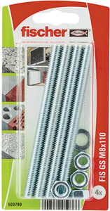 Шпилька резьбовая Fischer M8x110 мм 4 шт