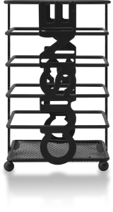 Подставка стальная для столовых приборов ATMOSPHERE Mineral, 10x10x16 см черный