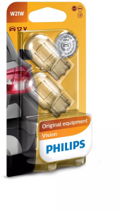 Лампа накаливания автомобильная Philips VISION W21W 12В 2 шт