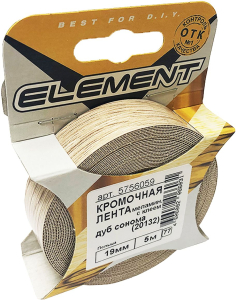 Кромочная лента для ЛДСП Element меламин 19x5000 мм дуб сонома