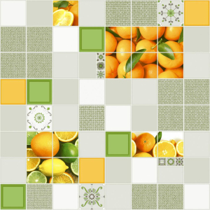 Виниловые обои Саратовские обои Aurora Оранж С31-657В-04 зеленые 0,53х10 м