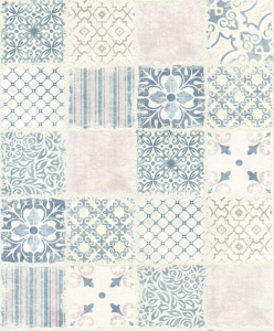 Виниловые обои Гомельобои Майолика 81 голубые 0,53х10,05 м