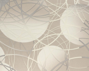 Виниловые обои Elysium Круги 93514 бежевые 0,53х10 м