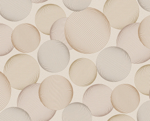 Виниловые обои BelVinil Шары 0329-61 бежевые 1,06х10 м