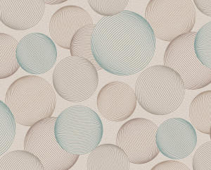 Виниловые обои BelVinil Шары 0329-62 коричневые 1,06х10 м