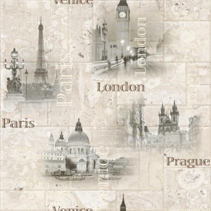 Бумажные обои Саратовские обои Liberty ЕвроСити С6-723Д-05 бежевые 0,53х10,05 м