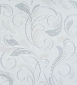 Виниловые обои АРТЕКС Кристэл 10544-01 белые 1,06x10,05 м