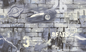 Виниловые обои HomeColor Pulse HC71616-41 1,06x10,05 м серые