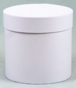 Подарочная коробка круглая белая 15х15 см