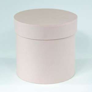 Подарочная коробка круглая бежевая 15х15 см