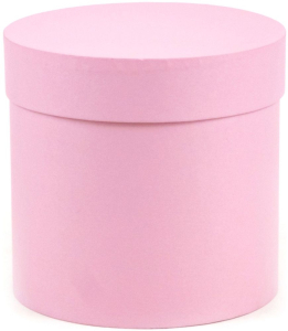 Подарочная коробка круглая розовая 15х15 см