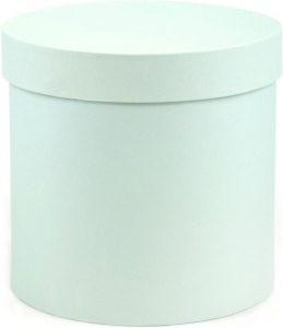 Подарочная коробка круглая мятная 20х20 см